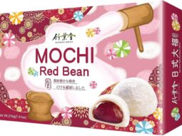 mochi de frambuesa Bamboo House dulce japonés de arroz glutinoso